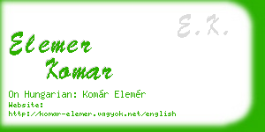elemer komar business card