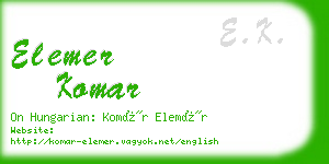 elemer komar business card